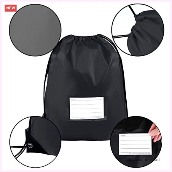 16 Pack Drawstring Bags, Washable Polyester Fabric, Gym Sports Cinch Bag main image 4